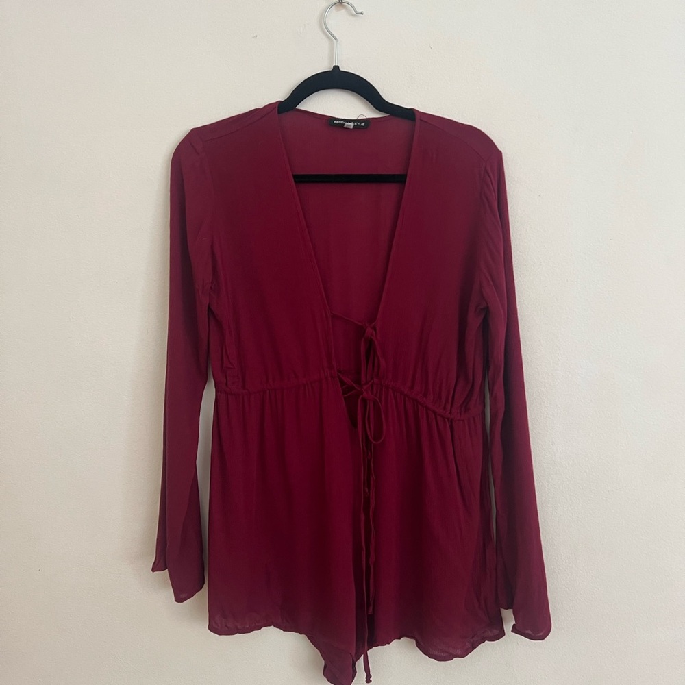 Kendal & Kylie Burgundy Women's Romper